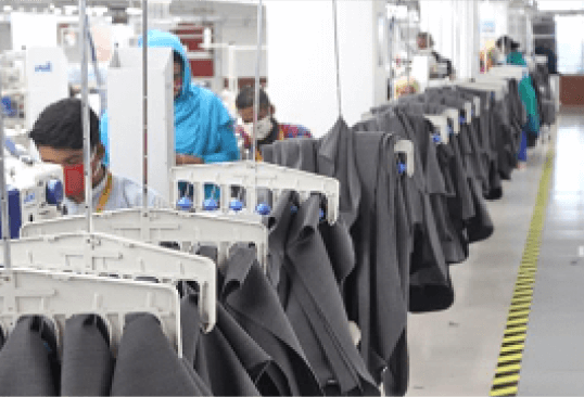 Trouser Production Line with Hanging